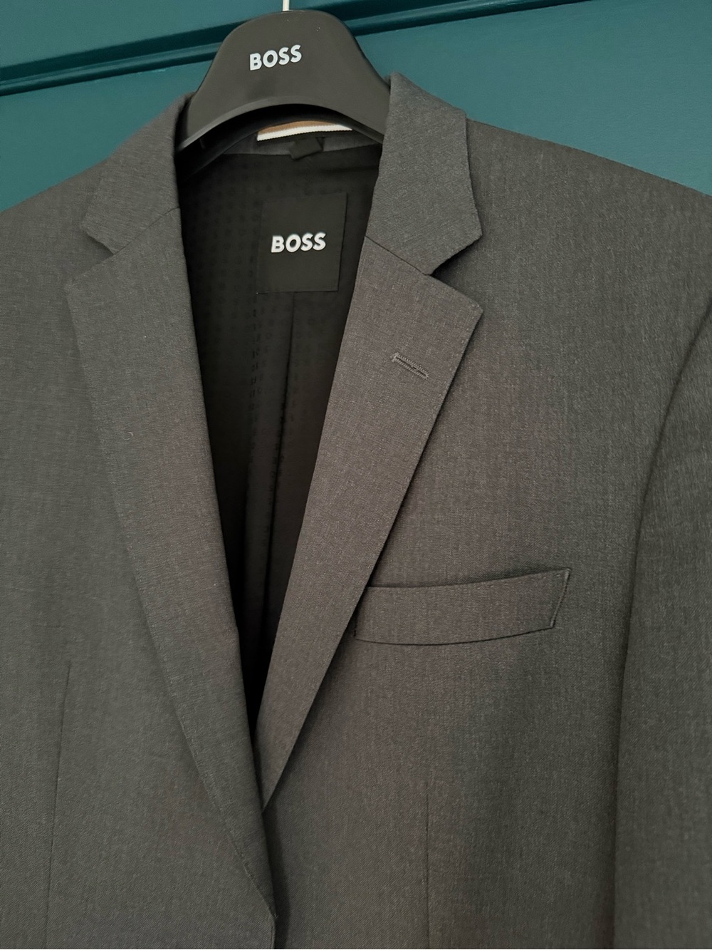 BOSS ONE Men's Charcoal Gray SUIT - Picture 4 of 12